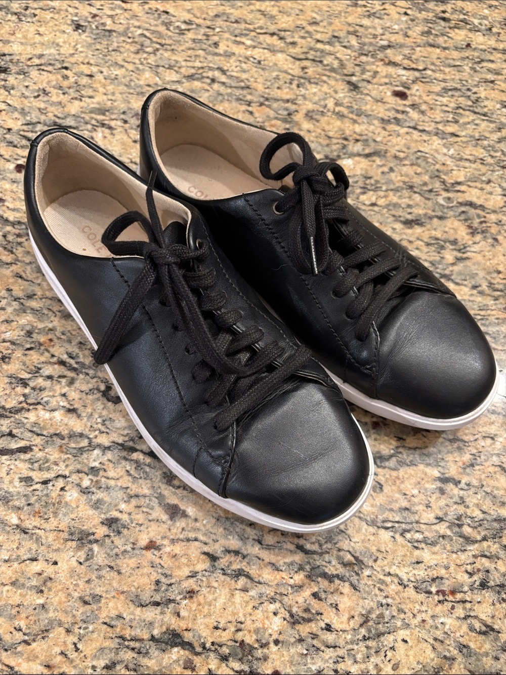 Cole Haan GrandPro Black Leather Lace Up Sneakers Women’s 8.5